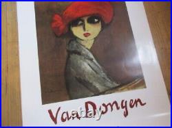 Rare Affiche Originale Kees Van Dongen Le Coquelicot 72x52 Galerie Robin