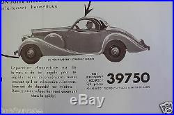Rare Affiche Originale Peugeot Eclipse 401 601 G. Paulin Pourtout 1933 34 35