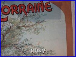 Rare Affiche ancienne originale chemin de fer Alsace Lorraine La Lorraine