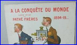 Rare Affichette A La Conquete Du Monde Pathe Freres 1894-19. A Barrere