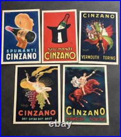 Rare Album Cinzano Complet Avec Ses 5 Affiches
