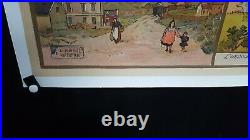 Rare Et Belle Affiche Plage Ambleteuse (62) Litho Epoque 1900 102x74cm