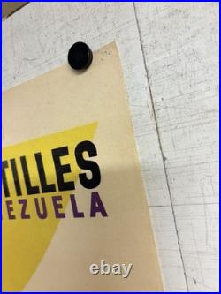 Rare Petite affiche ancienne Compagnie G Transatlantique Antilles Venezuela