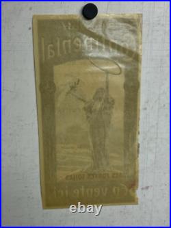 Rare Petite affiche ancienne Pneu Continental 1900 Statue Liberté Vitrophanie