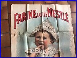 Rare affiche ancienne 1900 Nestle farine lactee bebe
