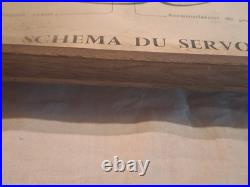 Rare affiche ancienne Cadre D'origine Citroën DS Shema Servo Frein Hydraulique