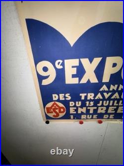 Rare affiche ancienne École des Arts Décoratifs Strasbourg Art Déco 1929 Pégase