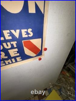 Rare affiche ancienne École des Arts Décoratifs Strasbourg Art Déco 1929 Pégase