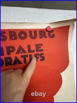 Rare affiche ancienne École des Arts Décoratifs Strasbourg Art Déco 1929 Pégase