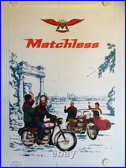 Rare affiche ancienne Moto Matchless Angleterre poster england motorcycle