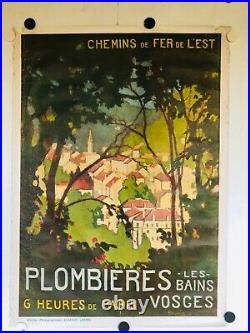 Rare affiche ancienne Tourisme Plombières par Heulun 1926