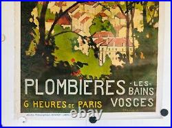 Rare affiche ancienne Tourisme Plombières par Heulun 1926