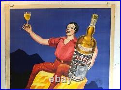 Rare affiche ancienne alcool gentiane Salers par Robys 1935
