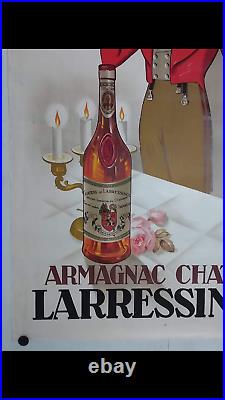 Rare affiche ancienne armagnac Chateau Larressingle par Henri le Monnier