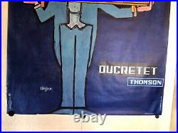Rare affiche ancienne de Savignac Ducretet Thomson