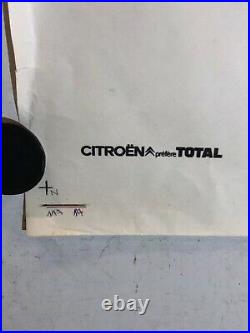 Rare affiche ancienne de Savignac pour Citroen automobile 1981