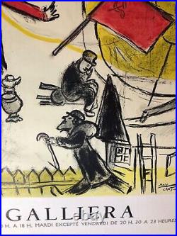 Rare affiche ancienne exposition peinture Chagall musée Galliera 1963 Paris
