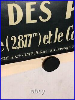 Rare affiche ancienne route des Pyrénées voiture autocar par Commarmond 1920 s