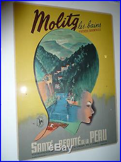 Rare affiche lithographie Molitg les bains P Gurtlier