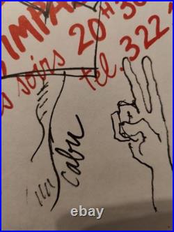 Rare affiche originale Du Théâtre Edgar Dessin De Cabu 1982