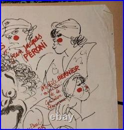 Rare affiche originale Du Théâtre Edgar Dessin De Cabu 1982
