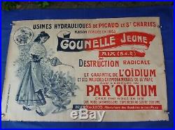 Rare affiche originale litho 1904 pour GOUNELLE JEUNE produit de la vigne