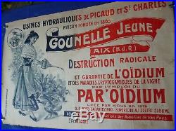 Rare affiche originale litho 1904 pour GOUNELLE JEUNE produit de la vigne