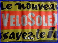 Rare ancienne affiche publicitaire velosolex cyclomoteur vintage deux roue fluo