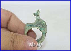 Rare anneau d'Anubis antique égyptien antique pour la protection dans la
