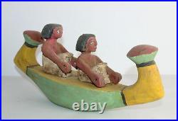 Rare bateau égyptien antique antique après la mort mythologie égyptienne BC