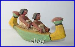 Rare bateau égyptien antique antique après la mort mythologie égyptienne BC