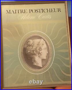 Rare carton d'enseigne Hélène Curtis 1940's 1950's pour maître posticheur