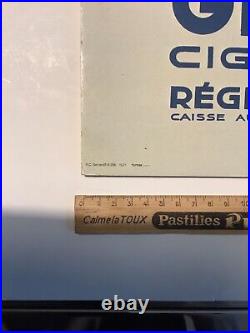Rare publicité carton vers 1930 Cigarettes Gitanes. Présentoir vertical