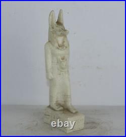 Rare statue antique égyptienne antique d'Anubis dieu de la momification et