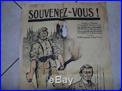 Rarisime Affiche militaire francaise allemande de 14-18 WW1