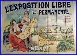 René Péan Affiche original de l'Exposition Universelle 1900 Atelier Chéret