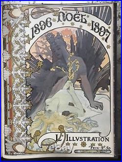 Revue LILLUSTRATION Alphonse Mucha Noël 1896 Affiche Art Nouveau Complet