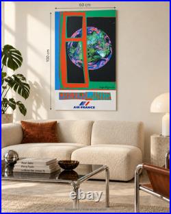 Roger Bezombes Air France Merveilles de la Terre Mourlot Paris, 1980, 100×60 cm