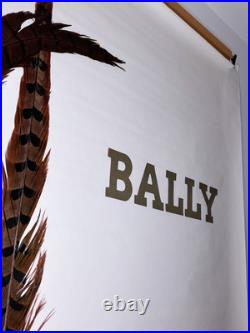 Roger Bezombes Bally 175x120 Chaussure Fleurs & Oiseaux Vintage 1980 Publicité