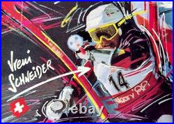 Rossignol Olympic Winter Games Calgary 1988 Golden Champions Ski Poster Unframed