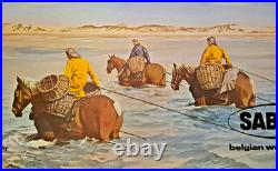 SABENA Affiche originale Illustration Rondas 100 × 65,5 cm 1972