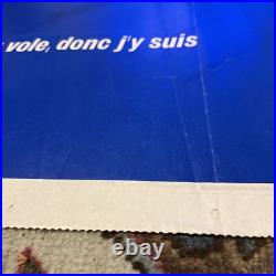 SAVIGNAC AFFICHE HÉLIOGRAVURE Originale AIR FRANCE J'Y VOLE J'Y SUIS BE Rare