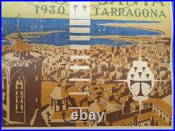 SEMANA SANTA 1930 Tarragona Espagne AFFICHE ANCIENNE Original Vintage poster