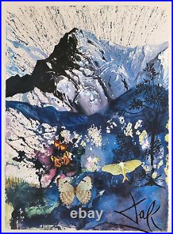 Salvador Dali Affiche Originale Sncf Alpes 1969 Rare