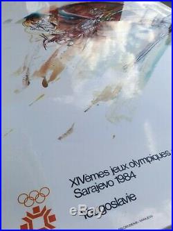 Sarajevo olympic games 1984 Affiche ancienne ski/original poster Mujezinovic