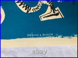 Savignac Affiche signée main 1957 Grande Foire des arts décoratifs Ulm signed