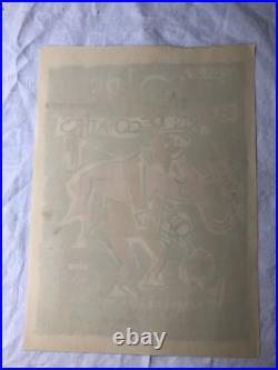 Savignac Affiche signée main 1957 Grande Foire des arts décoratifs Ulm signed