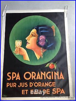 Spa orangina affiche ancienne poster vintage