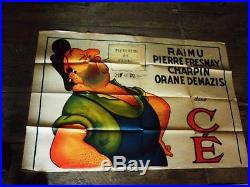 Superbe affiche ancienne César de Dubout trilogie Pagnol imp monégasque 120X160