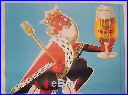 Superbe affiche ancienne bière Amos Metz 57 Moselle